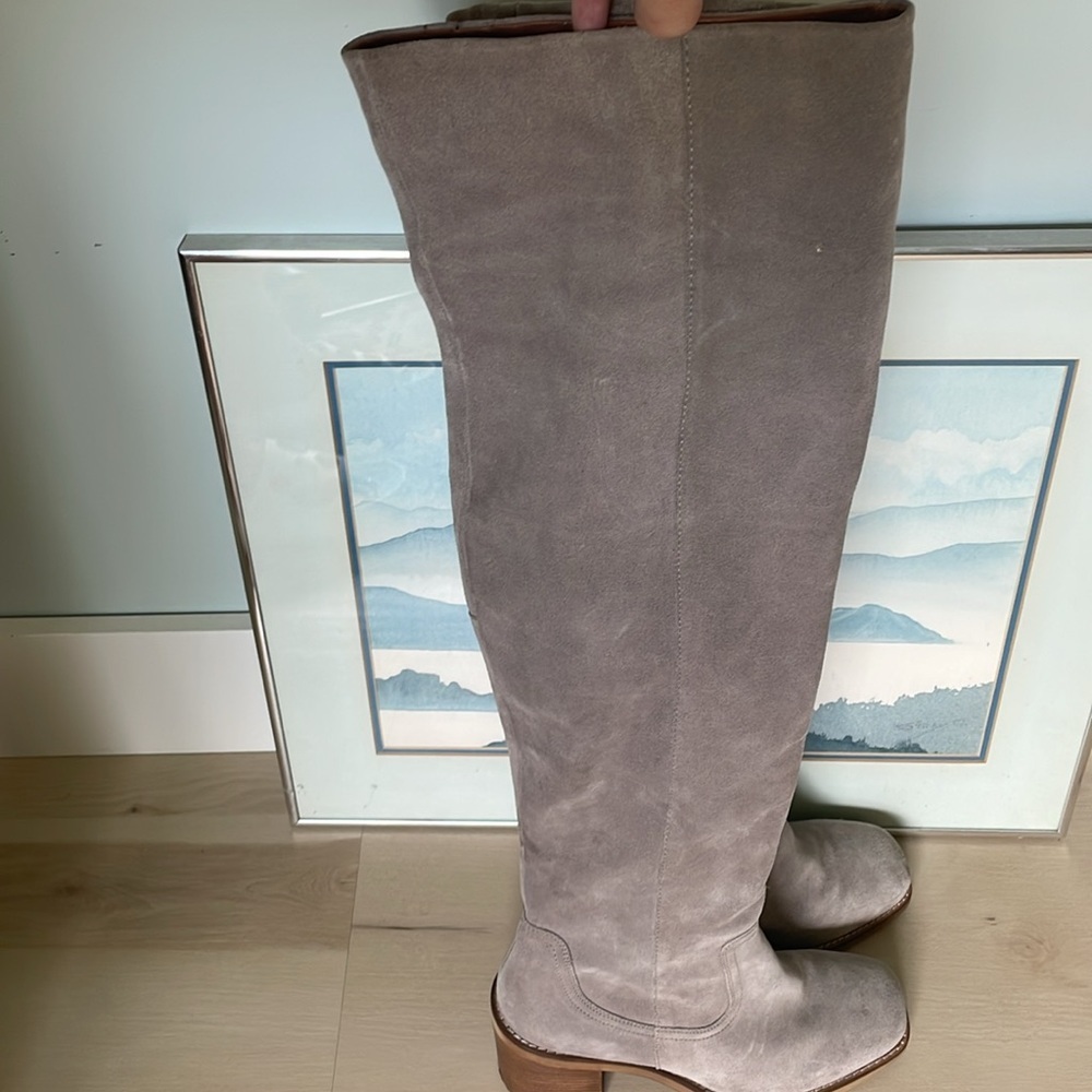 Seychelles Anthropologie taupe Overheard Suede Over-The-Knee Boot - Picture 7 of 16